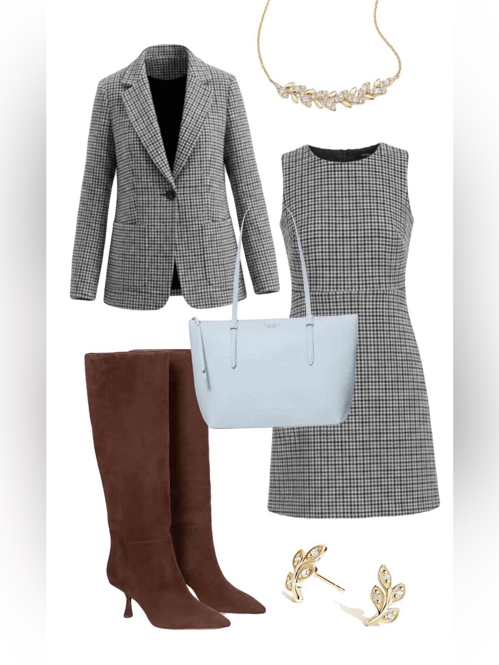 kate spade Houndstooth Dress and Jacket In French Cream size 12